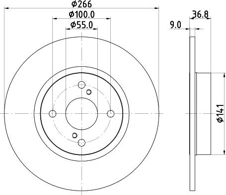 DON PCD14212 - Тормозной диск autospares.lv