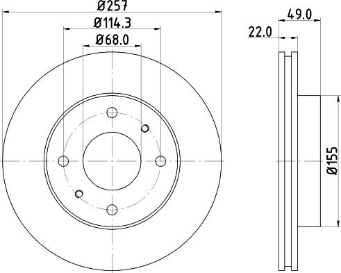 DON PCD14282 - Тормозной диск autospares.lv