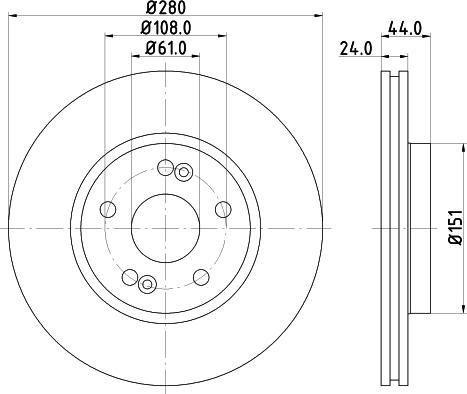 DON PCD14232 - Тормозной диск autospares.lv