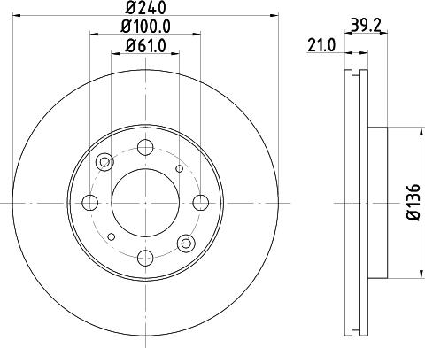 DON PCD14272 - Тормозной диск autospares.lv