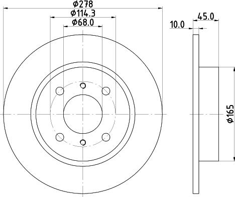 DON PCD14792 - Тормозной диск autospares.lv