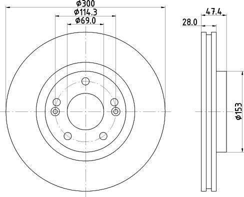 DON PCD14742 - Тормозной диск autospares.lv