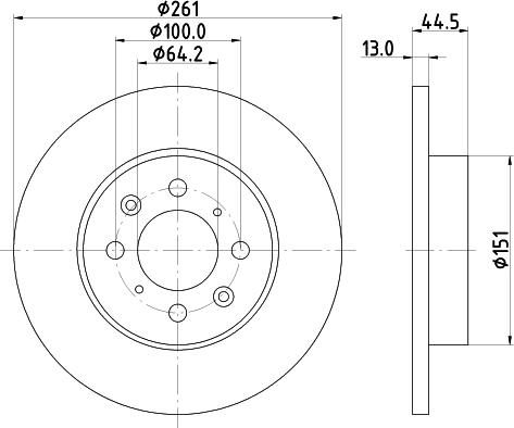 DON PCD14782 - Тормозной диск autospares.lv