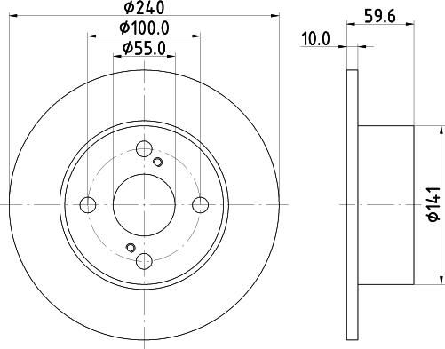 DON PCD14772 - Тормозной диск autospares.lv