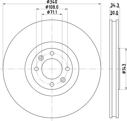 DON PCD15911 - Тормозной диск autospares.lv