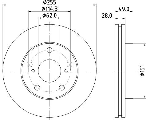 DON PCD15632 - Тормозной диск autospares.lv