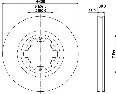 DON PCD15622 - Тормозной диск autospares.lv