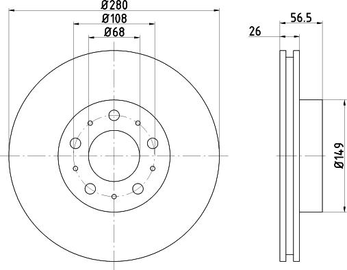 DON PCD15032 - Тормозной диск autospares.lv