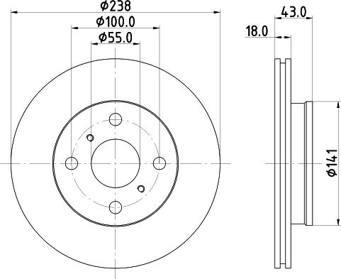 DON PCD15142 - Тормозной диск autospares.lv