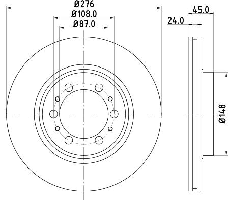 DON PCD15122 - Тормозной диск autospares.lv