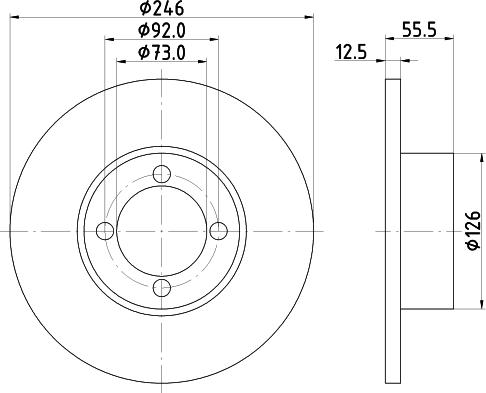 DON PCD15802 - Тормозной диск autospares.lv