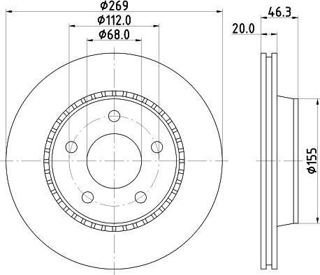 DON PCD15352 - Тормозной диск autospares.lv