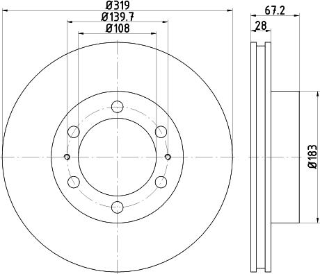 DON PCD15212 - Тормозной диск autospares.lv