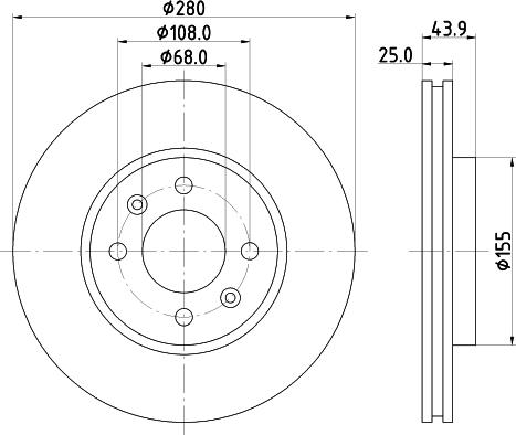 DON PCD15282 - Тормозной диск autospares.lv