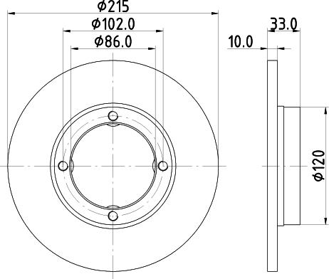 DON PCD16572 - Тормозной диск autospares.lv
