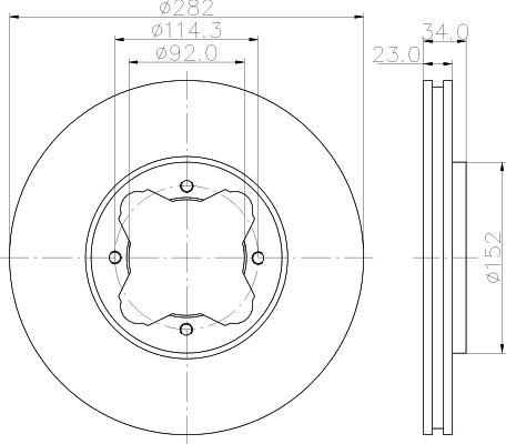 DON PCD16622 - Тормозной диск autospares.lv