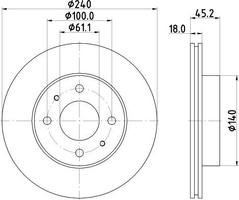 DON PCD16342 - Тормозной диск autospares.lv