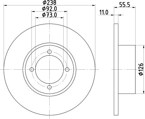 DON PCD16242 - Тормозной диск autospares.lv