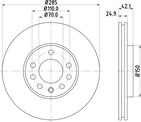 DON PCD10452 - Тормозной диск autospares.lv