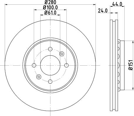 DON PCD10462 - Тормозной диск autospares.lv
