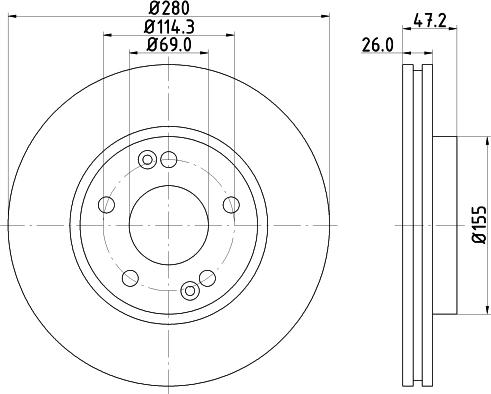 DON PCD10612 - Тормозной диск autospares.lv