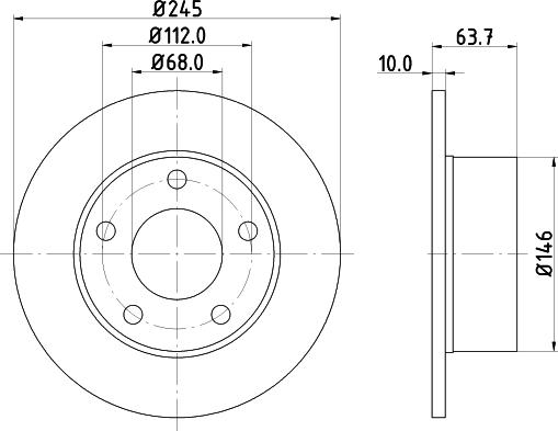 DON PCD10092 - Тормозной диск autospares.lv