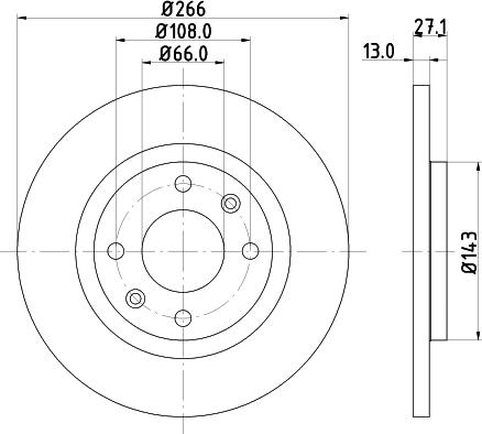 DON PCD10822 - Тормозной диск autospares.lv