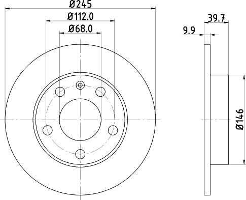 DON PCD10242 - Тормозной диск autospares.lv