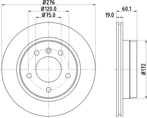 DON PCD10752 - Тормозной диск autospares.lv