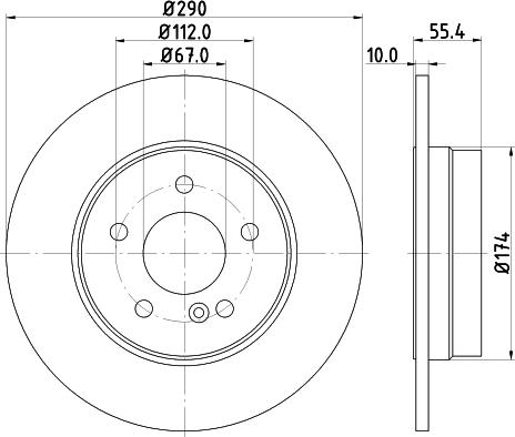 DON PCD10712 - Тормозной диск autospares.lv