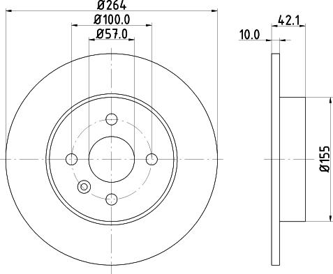 DON PCD10782 - Тормозной диск autospares.lv