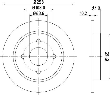 DON PCD10722 - Тормозной диск autospares.lv
