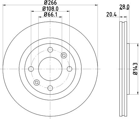 DON PCD11492 - Тормозной диск autospares.lv