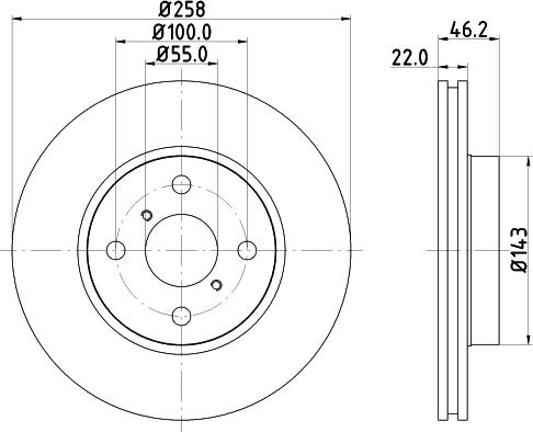 DON PCD11402 - Тормозной диск autospares.lv