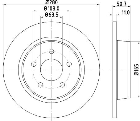 DON PCD11592 - Тормозной диск autospares.lv