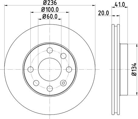 DON PCD11542 - Тормозной диск autospares.lv