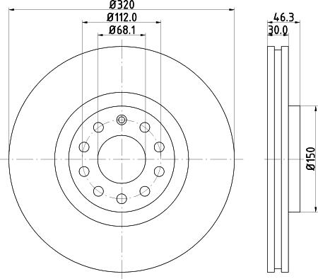 DON PCD11571 - Тормозной диск autospares.lv