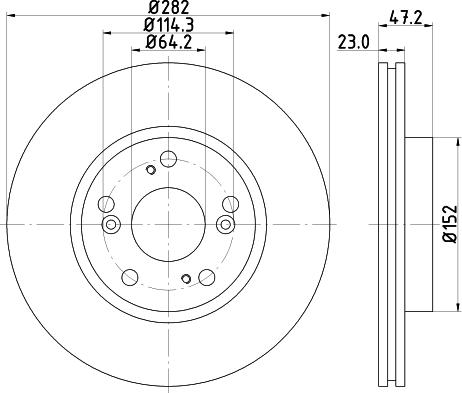 DON PCD11692 - Тормозной диск autospares.lv