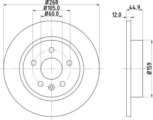 DON PCD11602 - Тормозной диск autospares.lv