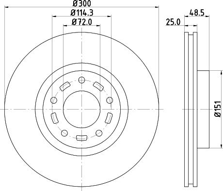 DON PCD11622 - Тормозной диск autospares.lv
