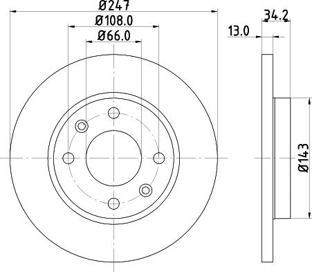 DON PCD11042 - Тормозной диск autospares.lv