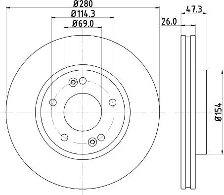 DON PCD11052 - Тормозной диск autospares.lv