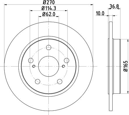 DON PCD11062 - Тормозной диск autospares.lv