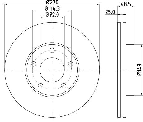 DON PCD11152 - Тормозной диск autospares.lv