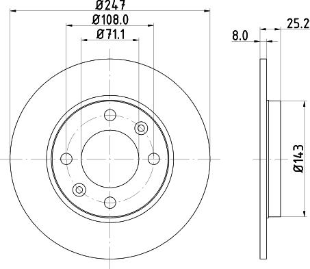 DON PCD11122 - Тормозной диск autospares.lv