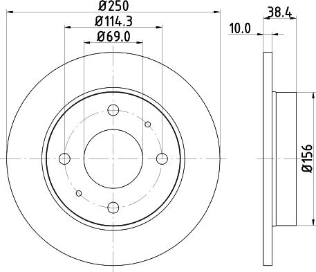 DON PCD11892 - Тормозной диск autospares.lv