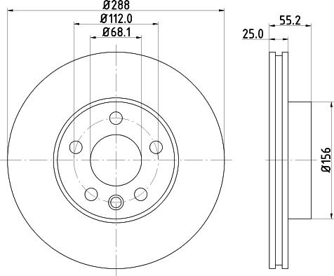 DON PCD11852 - Тормозной диск autospares.lv