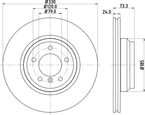 DON PCD11212 - Тормозной диск autospares.lv