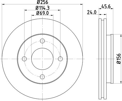 DON PCD11282 - Тормозной диск autospares.lv