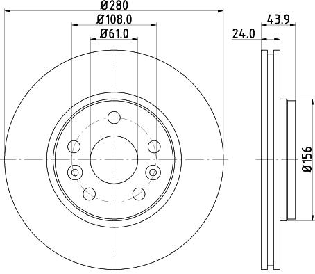 DON PCD11222 - Тормозной диск autospares.lv